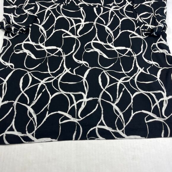 Chicos Abstract Print Shirt Short Sleeve Square Neck Cotton Casual Tee 4 XXL - Picture 2 of 10